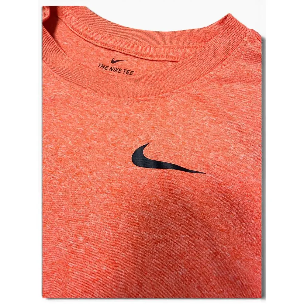 Nike Dri-FIT Men’s M Orange Heather Swoosh Short Sleeve Performance Tee
